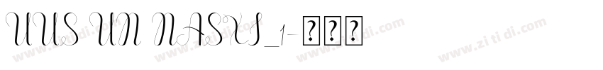 UUS UN NASXI_1字体转换